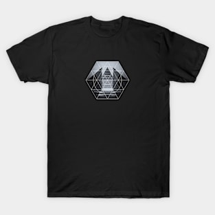 The Hotel (experimental futuristic architecture photo art in modern black & white) T-Shirt